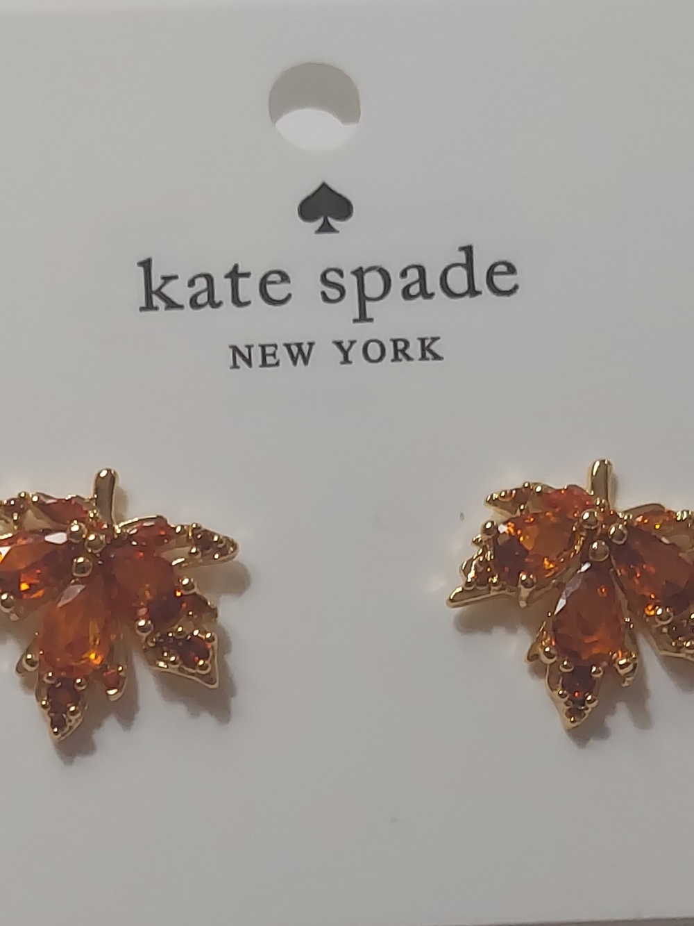 Kate Spade New York fall foliage pave leaf stud earrings Floral Drop Earrings